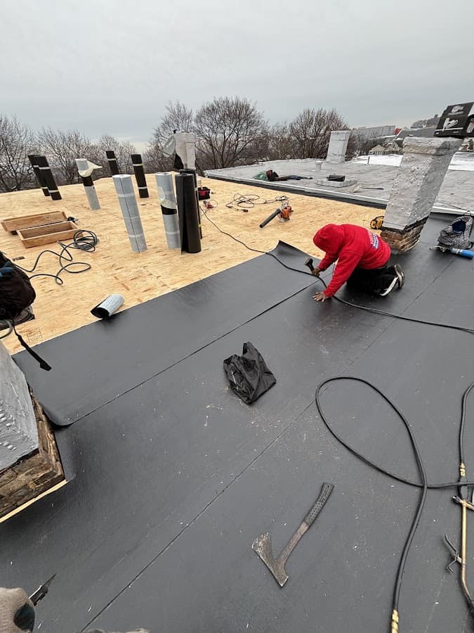 Roofing project by Gaby Roofing in West New York, NJ
