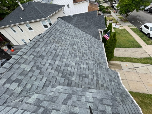Shingle roof in Bayonne, showcasing a beautifully textured and well-maintained roof