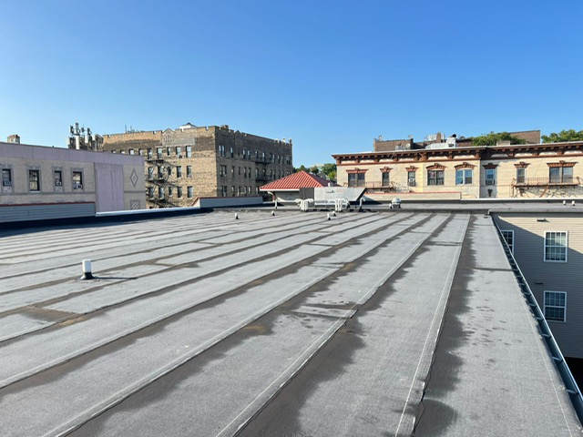 Image of a commercial roofing job in Hudson County